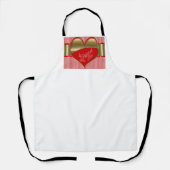 ハートの箱プリントエプロン媒体 エプロン (正面)