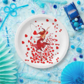 ハートの紙皿の妖精の女王 ペーパープレート (パーティー)