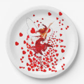 ハートの紙皿の妖精の女王 ペーパープレート (正面)