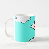 ハートの紙飛行機 コーヒーマグカップ (左)