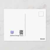 ハートの紫のハイドランジアの回復おめでとうポストカード ポストカード (裏面)