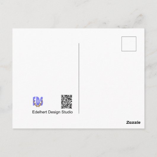 ハートの紫のハイドランジアの回復 soon ポストカード (裏面)