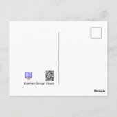 ハートの紫の紫陽花の回復おめでとうポストカード ポストカード (裏面)