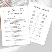 ハートの結婚ようこそ旅程アイコンのタイムラインカード 招待状