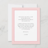 ハートの結婚前お披露目 フラット サンクス カード XOXO (裏面)