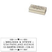 ハートの結婚差出人住所 ラバースタンプ (押印)