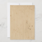 ハートの結婚式招待状が付いているWoodgrain 招待状 (裏面)