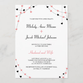 ハートの結婚式招待状 招待状