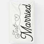 ハートの結婚記念 横断幕 (縦)