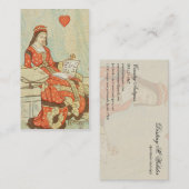 ハートの絵を描くことのヴィンテージの女王 名刺 (正面/裏面)