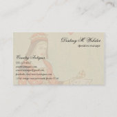 ハートの絵を描くことのヴィンテージの女王 名刺 (裏面)