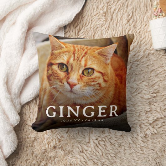 ハートの絵柄ペット記念猫2枚の写真 クッション (ブランケット)