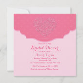 ハートの線条細工の招待状 招待状 (裏面)