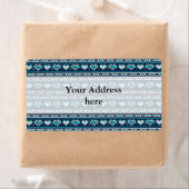 ハートの編み無縫パターン2 + あなたのアイデア ラベル (インサイチュ)