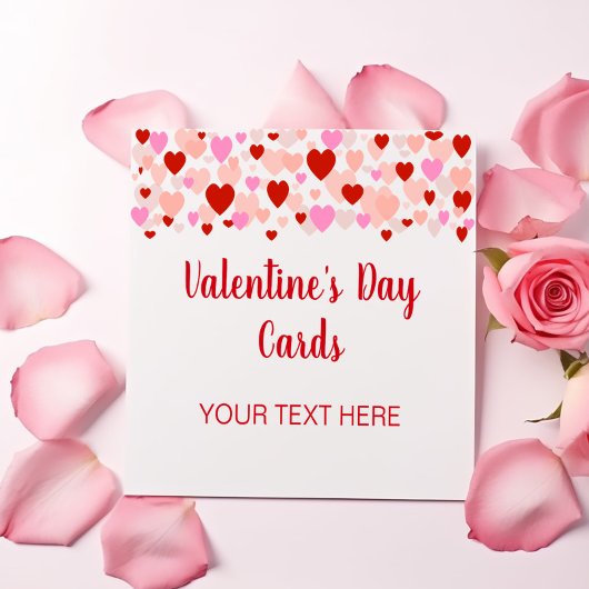 ハートの縁取りが付いた小さなバレンタインカード ノートカード