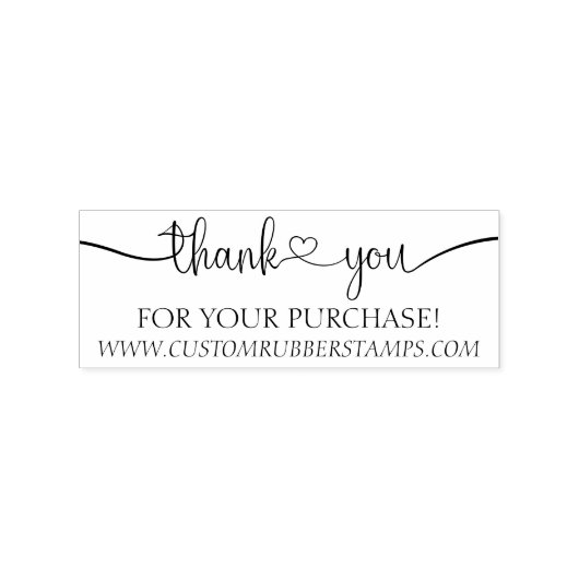 ハートの署名 ありがとう ラバースタンプ (インプリント)