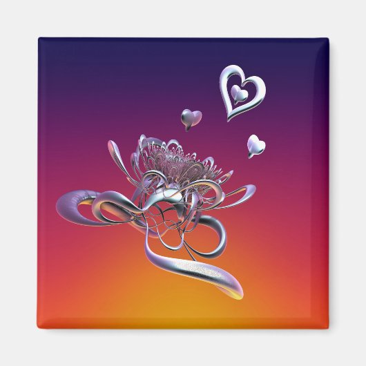 ハートの美しい マグネット (正面)