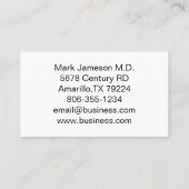 ハートの聴診器の名刺 名刺 (裏面)