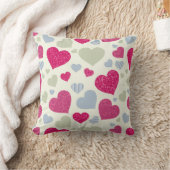 ハートの背景 クッション (ブランケット)