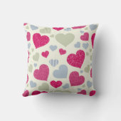 ハートの背景 クッション (裏面)