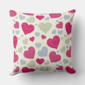 ハートの背景 クッション (裏面)