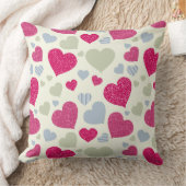ハートの背景 クッション (ブランケット)
