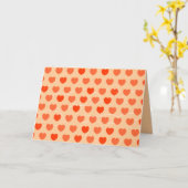 ハートの背景、グリーティングカード カード (黄色い花)