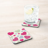 ハートの背景 コースター (右側)