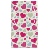 ハートの背景 スモールペーパーバッグ (裏面)