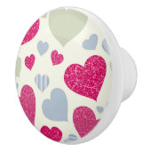 ハートの背景 セラミックノブ (右)