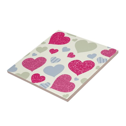 ハートの背景 タイル (側面)