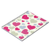 ハートの背景 ノートブック (左側)