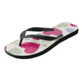 ハートの背景 ビーチサンダル (アングル)