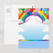 ハートの背景 ポストカード (正面/裏面)