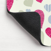 ハートの背景 マウスパッド (コーナー)