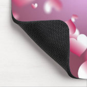 ハートの背景 マウスパッド (コーナー)