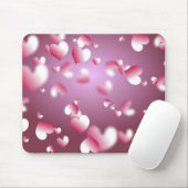 ハートの背景 マウスパッド (マウス)