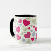 ハートの背景 マグカップ (正面左)