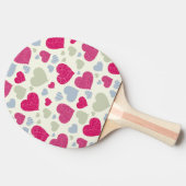 ハートの背景 卓球ラケット (横)