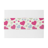 ハートの背景 招待状ベリーバンド (裏面例)