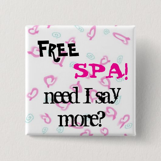 ハートの背景、自由なハートの背景スパ! 、… 缶バッジ (正面)