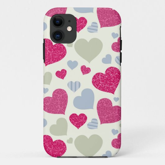 ハートの背景 Case-Mate iPhoneケース (裏面)
