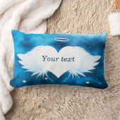 ハートの腰神経の枕13 x 21の天使 ランバークッション (ブランケット)