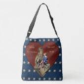 ハートの自由 – 愛国的パーソナライズされた- クロスボディバッグ (裏面)