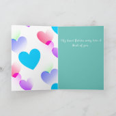 ハートの色が変わるバレンタインデーの特別なカード シーズンカード (内部)