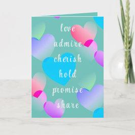 ハートの色が変わるバレンタインデーの特別なカード シーズンカード