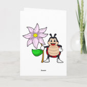 ハートの花のバッタ.png カード (裏面)