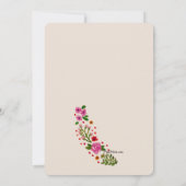 ハートの花のリースのバレンタインのパーティの招待状 招待状 (裏面)