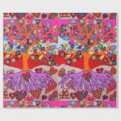 ハートの花の包装紙生命の樹 ラッピングペーパー (フラット)