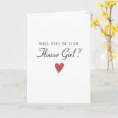 ハートの花の女結婚の子 カード (黄色い花)